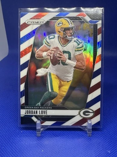 2024 Panini Prizm Jordan Love #101 Red White &amp; Blue Prizm