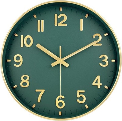 Wall Clock, 8 Inch Wall Clocks Battery Operated, Modern Non Ticking Silent Digit