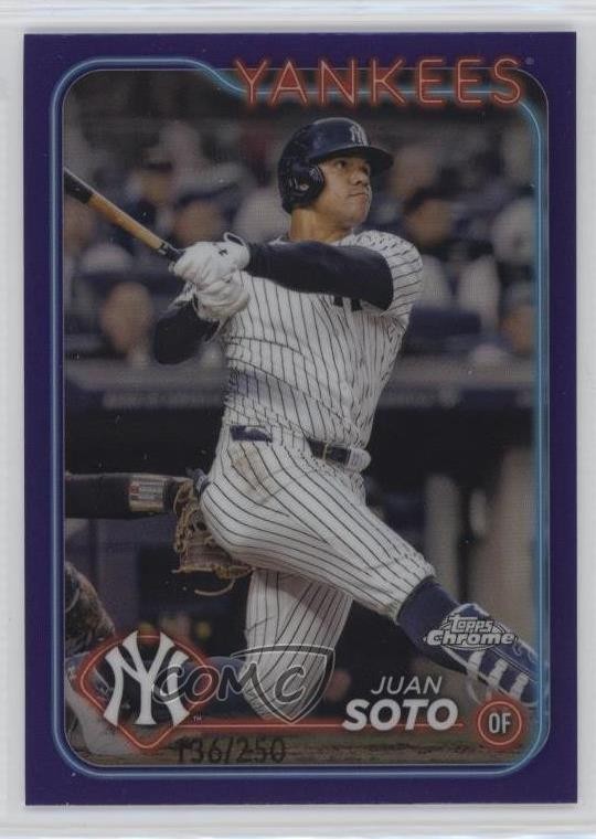 2024 Topps Chrome Purple Refractor 136/250 Juan Soto #150 13cy