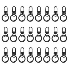 24 Pcs Lobster Claw Clasp with Color Round Spring Buckle, Black