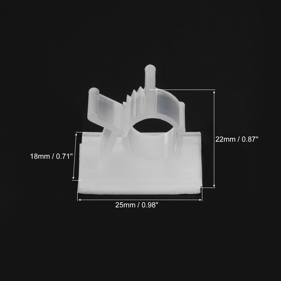 75Stk Kabelclips,8-10mm Durchmesser Selbstklebende Nylon Kabelhalter,Transparent - Bild 2 von 4