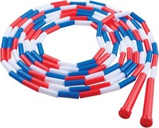 Champion Sports Plastic Segmented Jump Ropes 7 to 16 ft White 16 Feet