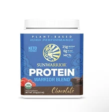 Sunwarrior Organic Plant Protein Powder Chocolate Flavor 13.2 oz Exp. 4/2026
