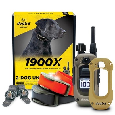 Dogtra 1900x 2-Dog + 2 Handsfree + X-Shield-Coyote - 3/4 Mile Range, Waterproof