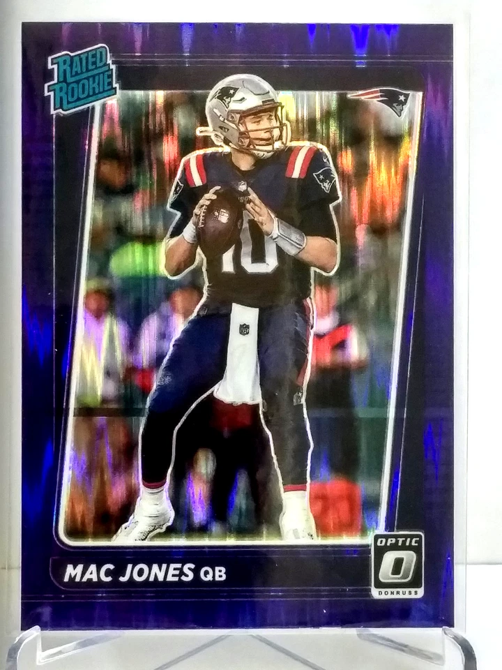 2021 Panini Rookie Card Mac Jones SILVER SELECT + Purple Shock RATED ROOKIE RC - Image 4 of 4