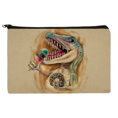 T-Rex Dinosaur Donut Jurassic Junkie Makeup Cosmetic Bag Organizer Pouch 