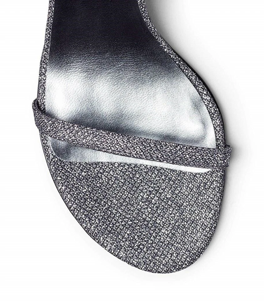 Stuart Weitzman THE NAKED SANDAL Pewter Noir 12 B - Image 4 of 4