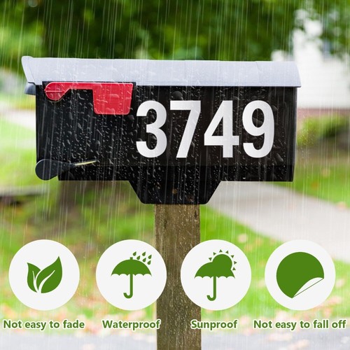 Reflective Mailbox Numbers Stickers Self Adhesive Digital Stickers - Picture 10 of 15