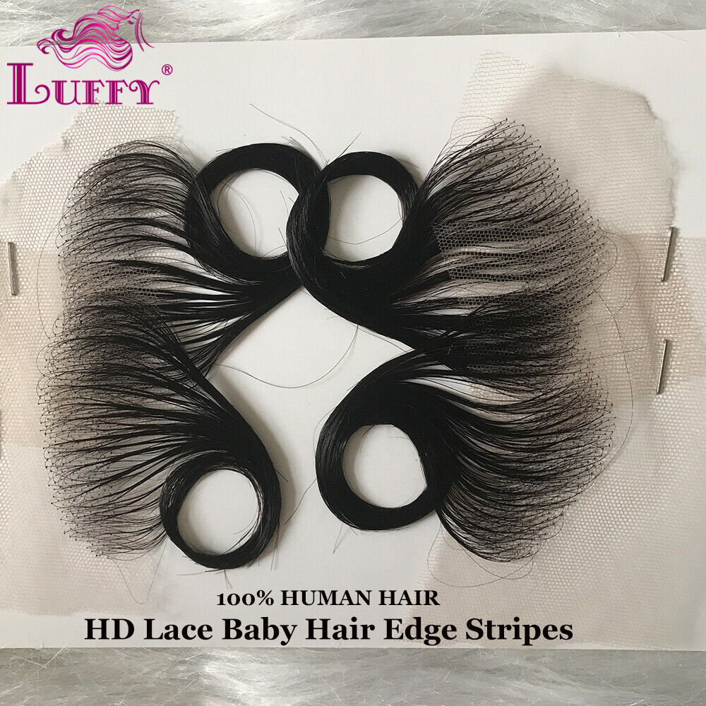 HD Lace Baby Hair Stripes Human Hair Fluffy Baby Hair Edge Stripes Reusable  Lace Hairline Pre Plucked with Baby Hair for Women - AliExpress