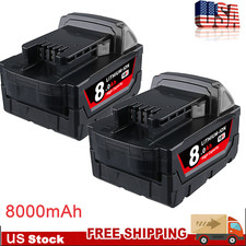 2X 8.0 AH Battery For Milwaukee M18 18v Lithium ion Extended Capacity 48-11-1860