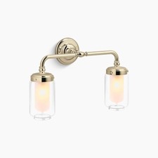 Kohler Lighting 72582-AFL Artifacts 2 Light 19" W Bathroom Vanity Gold Brass