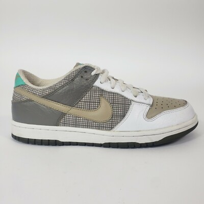 Nike Dunk Low Tweed Women's Size 9 White Brown Gray Running Shoes