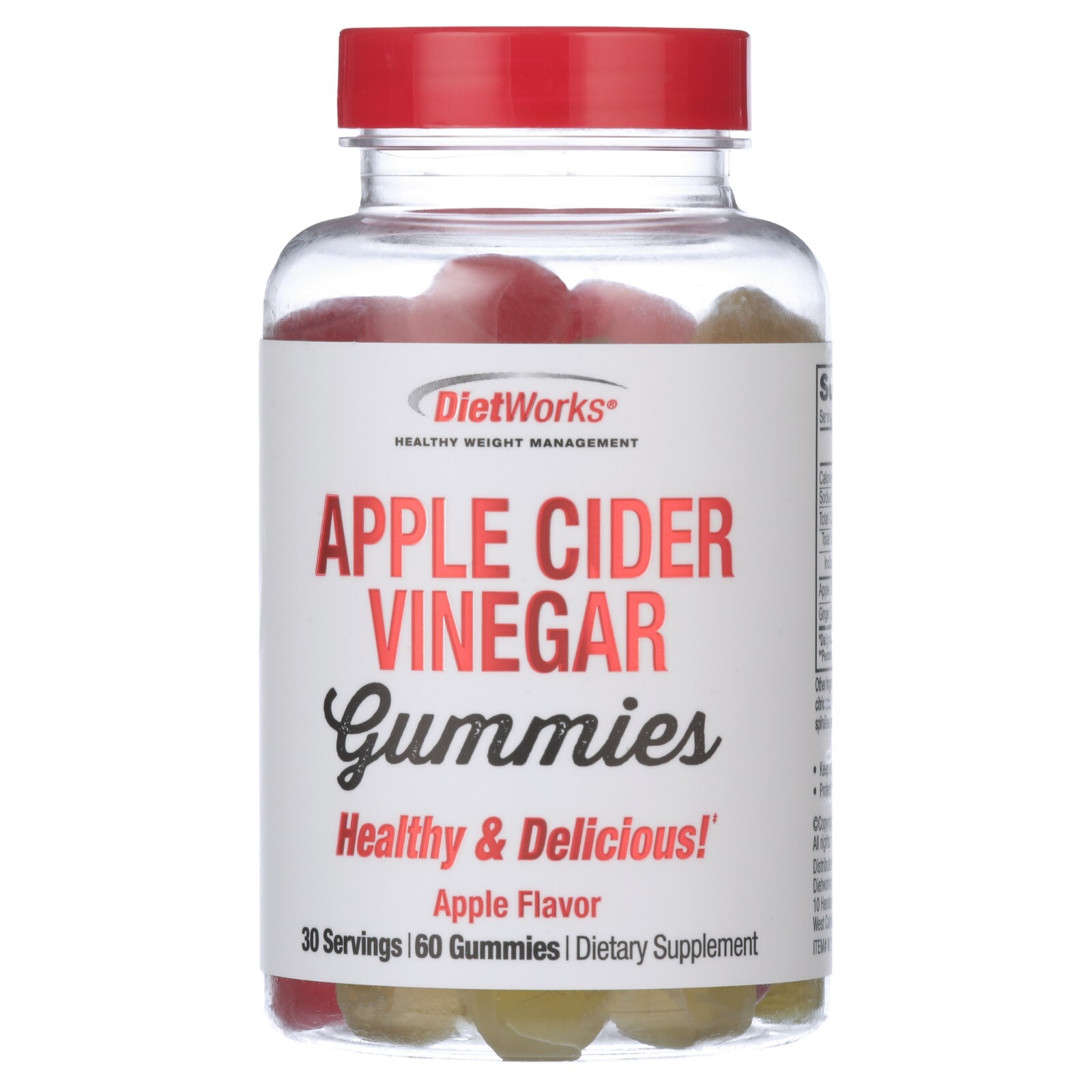 DietWorks Apple Cider Vinegar Gummies Dietary Supplement (Set of 2) eBay