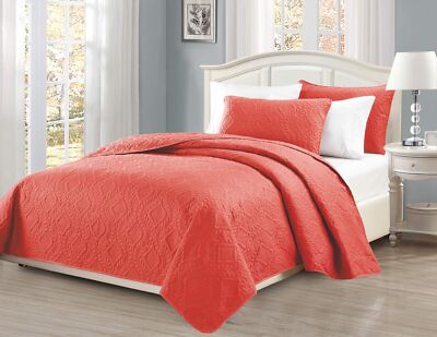 Mk Collection King/California King Over Size 118''x106'' 3pc Diamond Bedspread ...