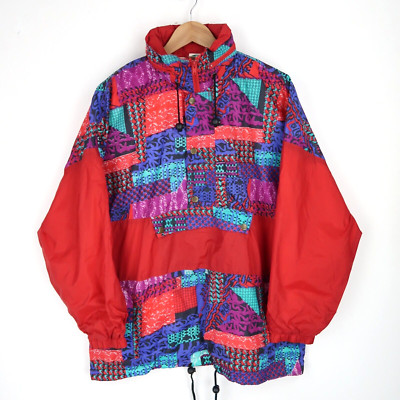 Vintage Windbreaker Jacke 90er hell Nylon Cagoule Gr. M (T8946)