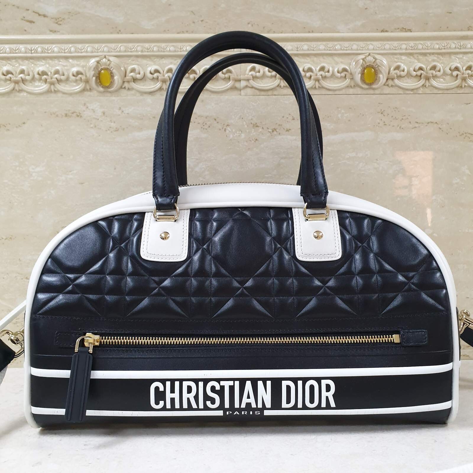Christian Dior Medium Vibe Zip Bowling Bag Gem