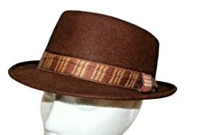 1940's Vintage Portis Brown Band 7 1/8 Imported Fur Fedora USA Made United Cap