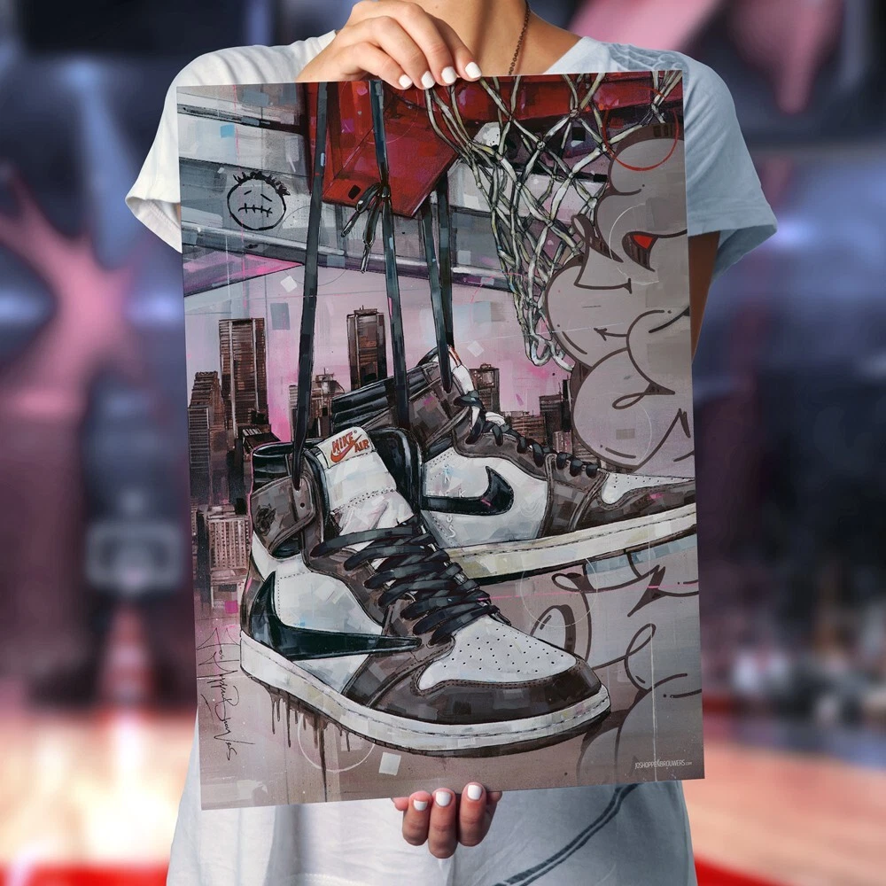 Nike air Jordan 1 Travis Scott 'Black laces' poster (50x70cm / 19.68×27.56  inch)