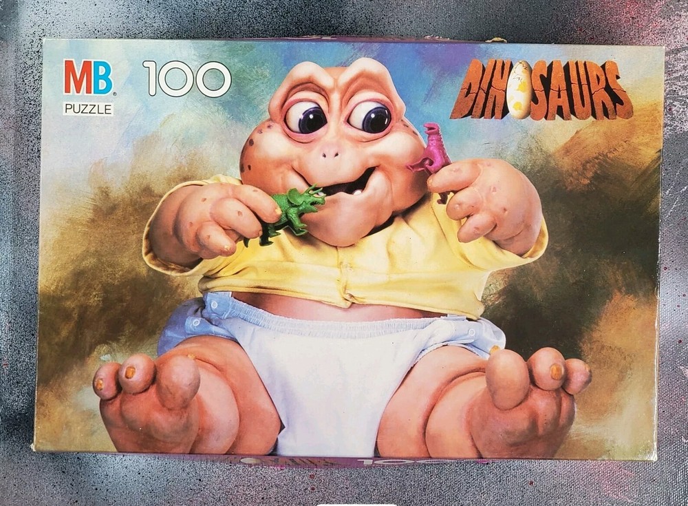 Vintage 1991 Disney’s Dinosaurs TV Show MB 100 Piece Puzzle 1373