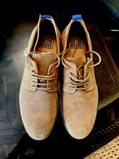 Ask The Missus NEW  Tan Suede Leather Lace Up Casual Shoes UK7 EU41 Blue Sole