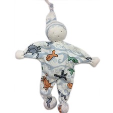 Organic Baby Teething Toy and Snuggle Lovey - Assorted Colors