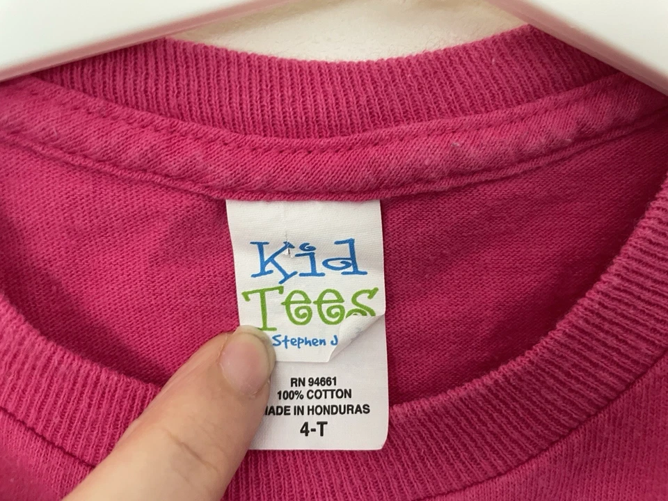 Camisetas para niños pequeñas niñas lindas coloridas animales marinos capa mayo algodón camiseta rosa 4T Foto 2 de 4