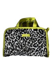 Toiletry Bag W/ Leopard Print double bag - Multiple Pockets W/ Sponge  Bottles