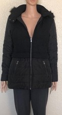 Celebrity Pink Womens Winter Jacket Parka 3/4 Wool Top Black Hooded Size M