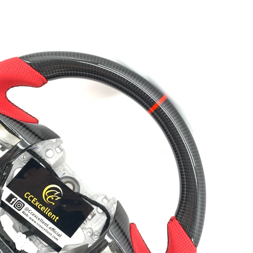 Volante de fibra de carbono real para Lexus GS350 GS300 ES350 RX350 2016-2018 Foto 2 de 4