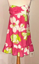 NWT Lilly Pulitzer Strapless Dress Size 8 Hot Pink Floral sweatheart 268
