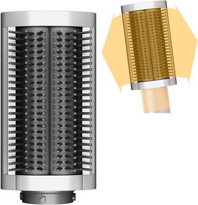 Firm Smoothing Brush Anti-Frizz Dryer Nozzle Attachment for Dyson Airwrap Silver
