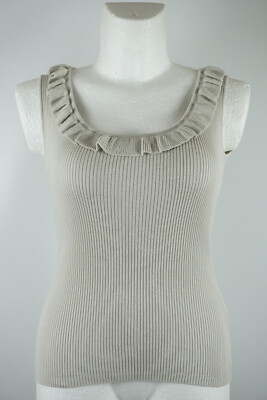 Alba Moda Top Damen Größe 34 36 40 42 44 Beige Stricktop Oberteil Shirt