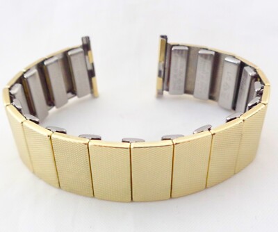 Vintage Rowi 20 mm New old Stock Rolled Gold Men's expandable Watch Bracelet