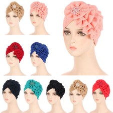 Flower Hat Muslim Women Chemo Cap Turban Hijab Hair Loss Bonnet Wrap Head Cover