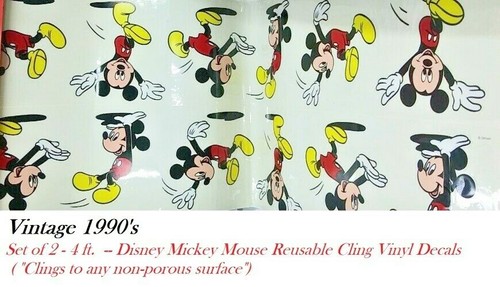 Calcomanías de vinilo reutilizables peeling y pegamento de colección de 1990/2 de Disney Mickey Mouse 4 ft - Imagen 10 de 11