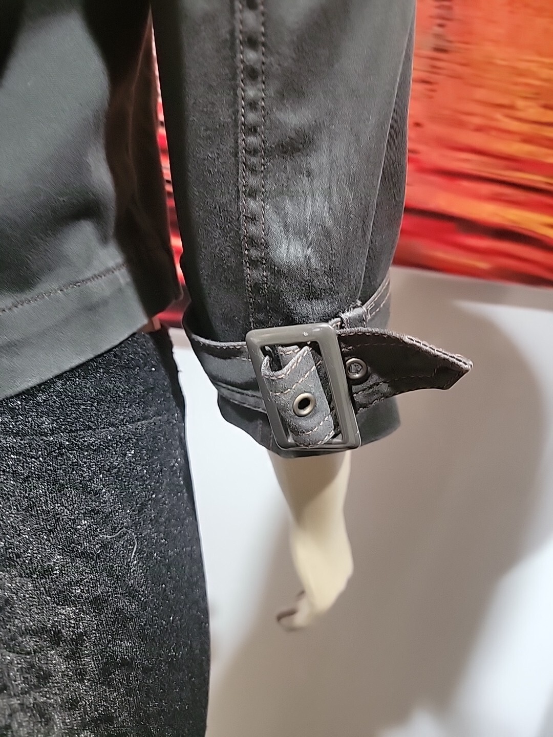 Oops Dark Gray Size M Double Breasted Cropped Hig… - image 7