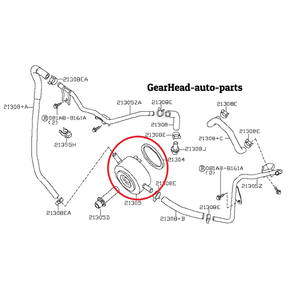 Enfriador de aceite motor nuevo para Nissan Frontier Pathfinder Xterra 2005-2009 4,0 L Foto 3 de 4