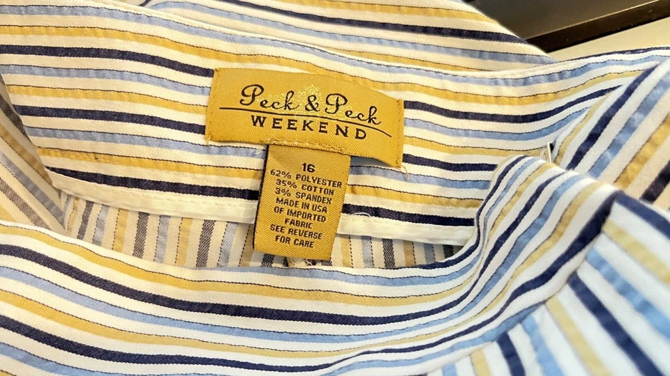Pantalón para mujer Peck & Peck fin de semana a rayas con puños talla 16 Foto 4 de 4