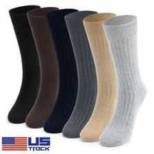 Men Multi Tube Socks Over The Calf Sports Casual Ribbed Cotton Socks Big & Tall
