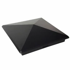 7.5" x 7.5" Heavy Duty Aluminium Pyramid Post Cap for Wood Posts - Black