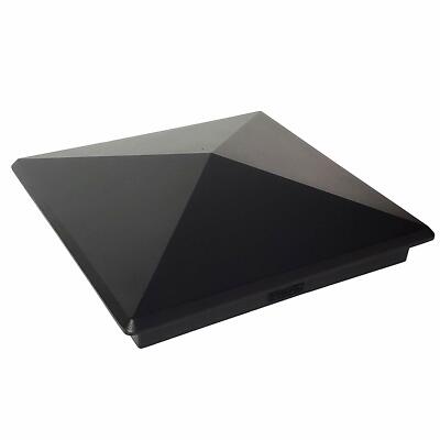 7.5'' x 7.5'' Heavy Duty Aluminium Pyramid Post Cap for Wood Posts - Black