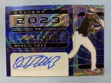 2022 Leaf Metal Oneil Cruz Auto /7 Blue Wave Prizm Flight 2023 To: Pirates🔥🔥🔥