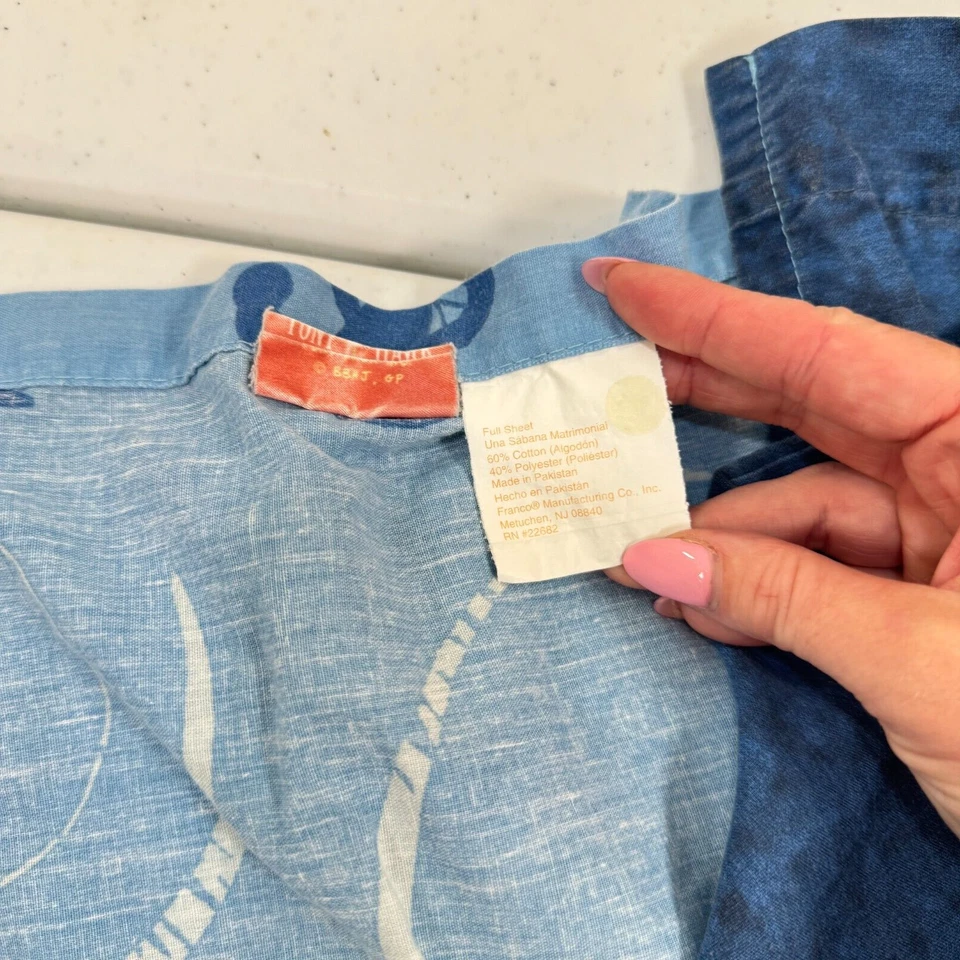 Tony Hawk Franco Sábana Plana Completa Azul Mezcla Algodón Skateboarding Foto 4 de 4