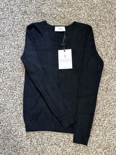 Women's Black Knitted Sweater Casual Long Sleeve Tops Free Size