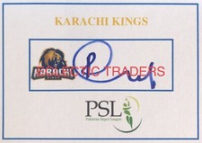 Rahat Ali SIGNED Karachi Kings PSL T20 Card. Pakistan Imran Khan Babar Rizwan