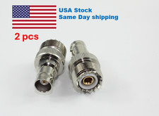 2 pcs BNC Female Plug To UHF PL-259 SO239 Female RF Coaxial Adapter