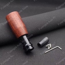 Solid Wood Gear Shift Knob Black Brown Universal Fitment with Adaptor NEW