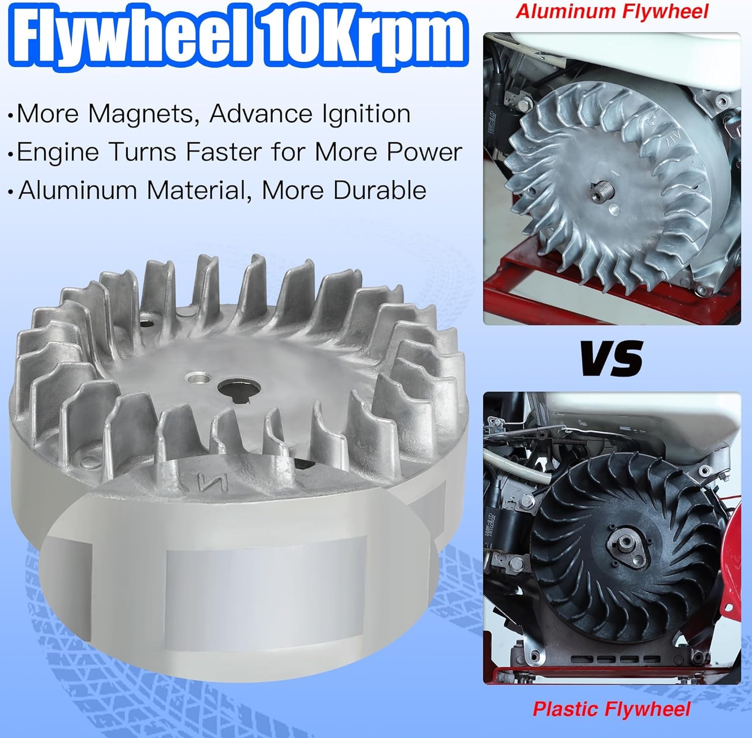 YOXUFA Aluminum Flywheel 10krpm for Non hemi Predator 212cc 224cc 196cc... 