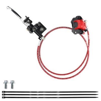PRO BAT Rear Left Hand Brake Master Cylinder Caliper Assembly for 50cc red 
