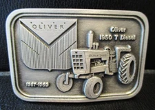 1967-1969 Oliver 1950 T Diesel Tractor Pewter Belt Buckle Spec Cast Limited Ed